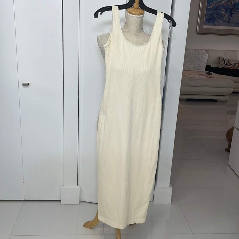 Nadine Cream color Sleeveless Maxi Dress